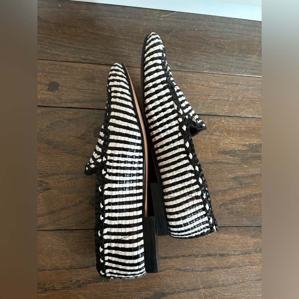 kate spade Black and White Woven Loafers - Picture 3 of 5